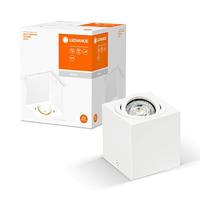 Ledvance 4058075758704 Spot Surface Vierkante plafondspot met GU10-voet, kan worden voorzien van een normale of slimme lamp, flexibele stralingshoek, IP20-bescherming, hoogwaardige behuizing, Zwart