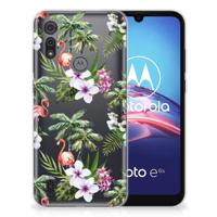 Motorola Moto E6s TPU Hoesje Flamingo Palms