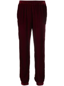 Gold Hawk pantalon de jogging fuselé en velours - Rouge