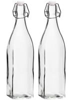 Cookinglife Beugelflessen Vierkant - 1 Liter - 2 Stuks