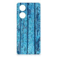 OPPO A58 4G Bumper Hoesje Wood Blue - thumbnail