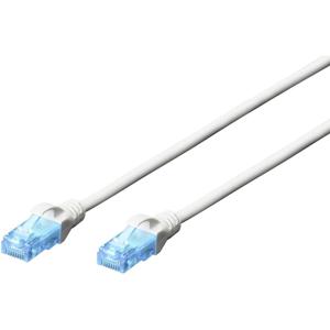 Digitus DK-1512-010/WH RJ45 Netwerkkabel, patchkabel CAT 5e U/UTP 1.00 m Wit Verdraaide paren 1 stuk(s)