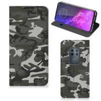 Motorola One Zoom Hoesje met Magneet Army Light - thumbnail