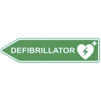 MEDX5 AED-Z-SCHILD-L AED-bord Buiten