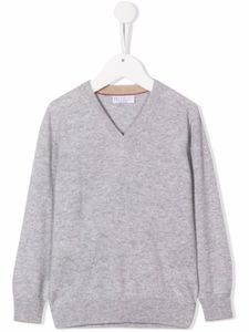 Brunello Cucinelli Kids pull en maille fine - Gris