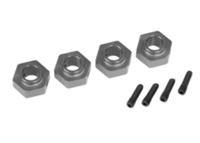 Traxxas wielemmer 12 mm 6061-T6 aluminium (charcoal grijs-geanodiseerd) (4)