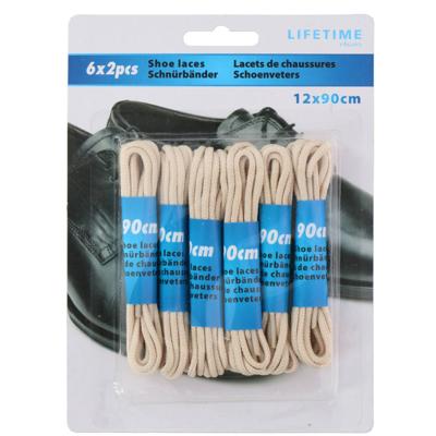 Lifetime Classics Schoenveters 90 Cm Polyester Wit 6 Paar