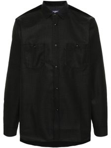 Junya Watanabe MAN chemise en coton à col italien - Noir