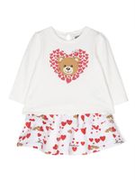 Moschino Kids robe en polaire à motif Teddy Bear - Blanc - thumbnail