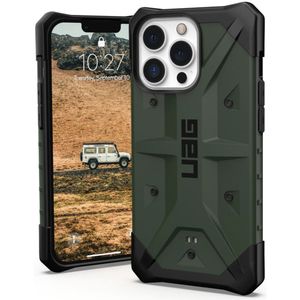 UAG - Pathfinder backcover hoes - iPhone 13 Pro - Groen + Lunso Tempered Glass