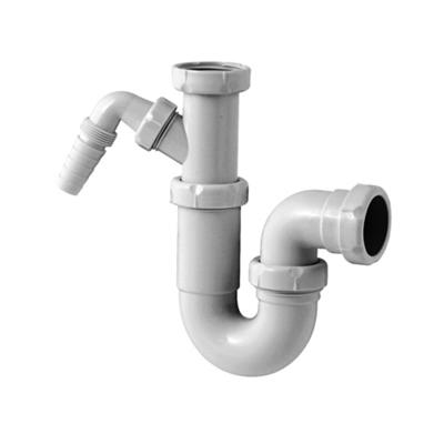 Sub S-73 P-sifon telescopisch met afsluitbare machine-aansluiting