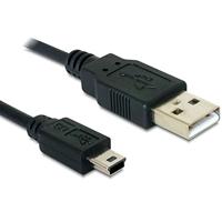 Delock USB 2.0 type A naar type mini B kabel (5-polig, 1m)