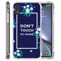 Apple iPhone Xr Anti Shock Case Flowers Blue DTMP