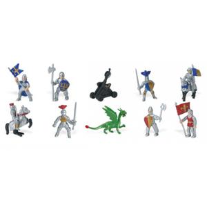 Plastic - ridders en draken - speelfiguren - 12 stuks