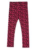 Versace Kids legging à logo imprimé en all over - Rose - thumbnail