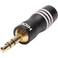 Hicon HI-J35S03 Jackplug 3.5 mm Stekker, recht Aantal polen: 3 Stereo Zwart 1 stuk(s)