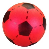 Set van 2 rode foam soft voetballen 20 cm - thumbnail