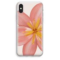 Pink Ellila Flower: iPhone XS Max Transparant Hoesje - thumbnail