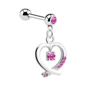 Jeweled Barbell with Charm Chirurgisch staal 316L / Belegde messing Barbells