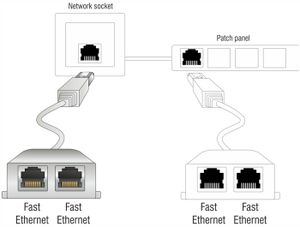 Delock 65177 RJ45-poortverdubbelaar 1 x RJ45-stekker naar 2 x RJ45-aansluiting (2 x Ethernet)