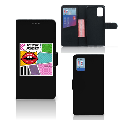 Samsung Galaxy A02s | M02s Wallet Case met Pasjes Popart Princess Samsung Galaxy A02s | M02s Wallet Case met Pasjes Popart Princess