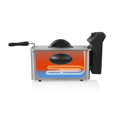 Princess 01.182642.01.001 Frituurpan 2000 W Controlelampje, Anti-aanbaklaag, Oververhittingsbeveiliging Zwart