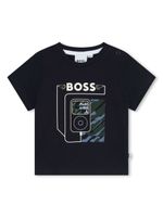 BOSS Kidswear t-shirt en coton à imprimé graphique - Bleu