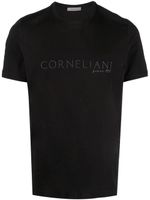 Corneliani t-shirt en coton à logo brodé - Noir - thumbnail