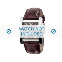 Horlogeband Armani AR0185 Leder Bruin 28mm - thumbnail