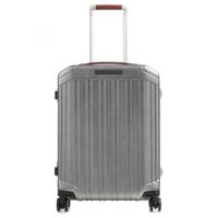 Piquadro PQ Light Frame Ultra Slim Spinner 55 Grey With Tobacco Leather