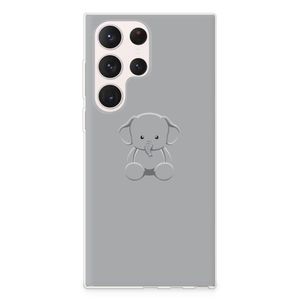 Samsung Galaxy S23 Ultra Telefoonhoesje met Naam Grijs Baby Olifant