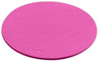 Onderzetter van vilt, rond, 20 cm, roze. - thumbnail