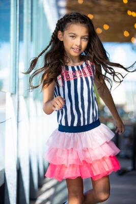 B.Nosy Meisjes sweat top - Tropic zebra