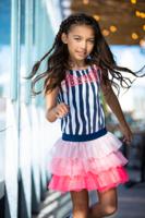 B.Nosy Meisjes sweat top - Tropic zebra