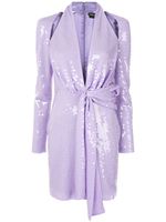 TOM FORD robe à broderie de sequins - Violet