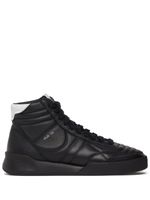 Courrèges baskets Mid Club 02 en cuir - Noir - thumbnail