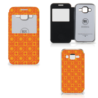 Samsung Galaxy Core Prime Telefoon Hoesje Batik Oranje