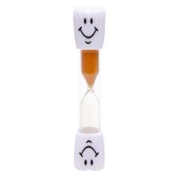 Zandloper/badkamer douche/spelletjes timer geel smiley 3 minuten