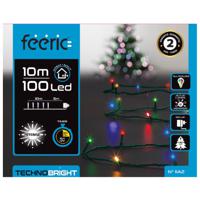 Kerstverlichting - gekleurd - 10 meter - 100 led lampjes - transparant snoer - 8 functies - thumbnail