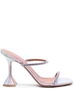 Amina Muaddi mules Gilda 95 mm à paillettes irisées - Violet