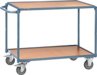 Promat Tafelwagen | 2 laadvlakken L1000xB600mm | duifblauw, RAL 5014 drgverm.300 kg | schuifbeugel horizontaal - 9000444120 9000444120