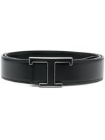 Tod's logo-buckle leather belt - Noir