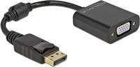 Delock Adapter DisplayPort 1.2 stekker naar VGA-bus passief zwart