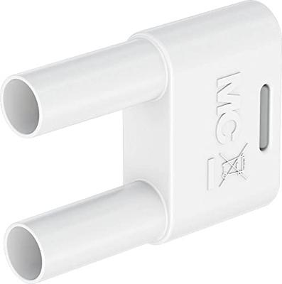 Stäubli SKS-4N-19 verbindingsstekker wit stift-Ø: 4mm afstand tussen de stift: 19mm 1st.