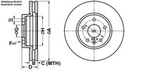 Remmenset, remschijf ATE, Remschijftype: Geventileerd: , Inbouwplaats: Vooras, u.a. für Opel, Vauxhall, Chevrolet - thumbnail