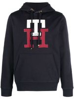 Tommy Hilfiger hoodie à logo brodé - Bleu - thumbnail