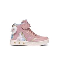 Geox J Skylin Girl G Sneakers, Lt Rose Platinum, 28 EU