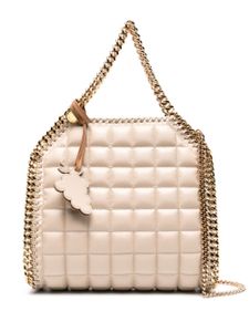 Stella McCartney mini sac cabas Falabella à design matelassé - Tons neutres