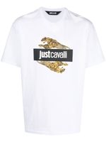 Just Cavalli t-shirt en coton à logo imprimé - Blanc