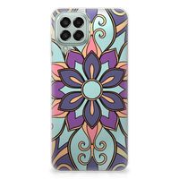 Samsung Galaxy M33 TPU Case Purple Flower - thumbnail